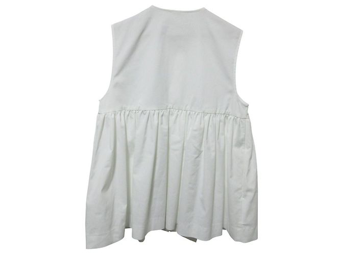 Autre Marque yori Double Cross Rüschen-Gilet Weiß - Ansicht 2