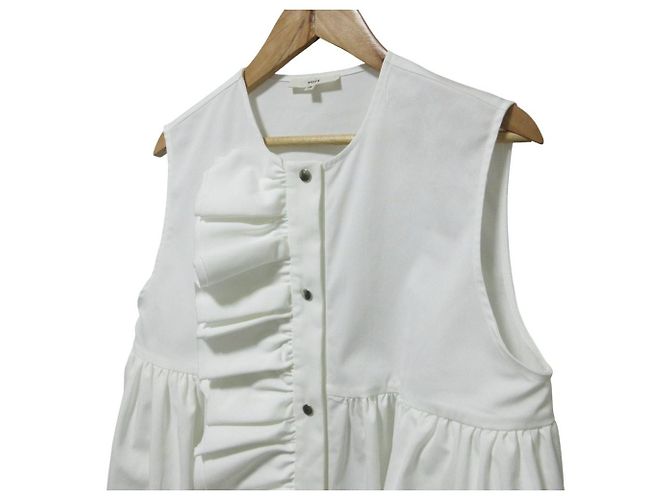 Autre Marque yori Double Cross Rüschen-Gilet Weiß - Ansicht 3
