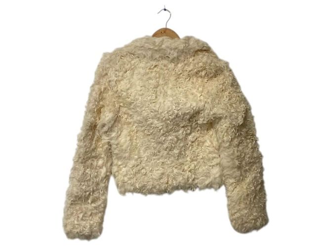 Autre Marque Sugar Rose Lammfelljacke Weiß Aus weiß - Ansicht 2