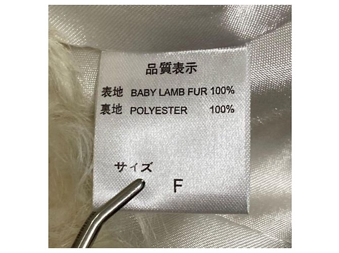Autre Marque Sugar Rose Lammfelljacke Weiß Aus weiß - Ansicht 5