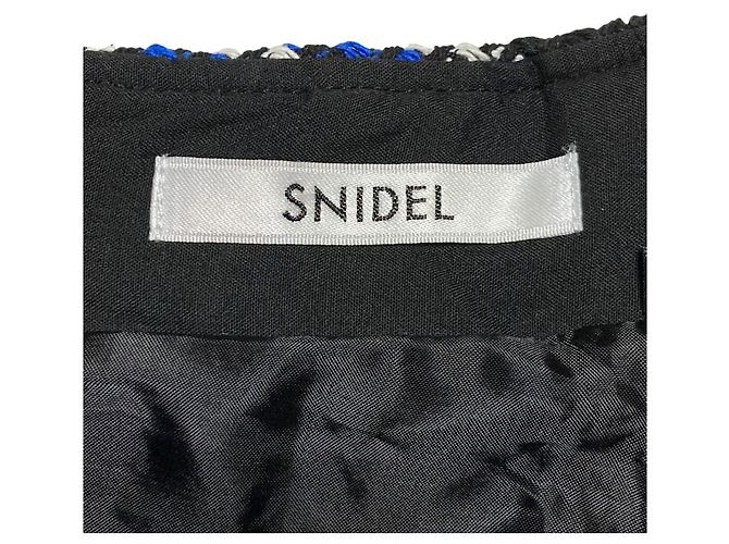 Autre Marque Falda acampanada Snidel Tweed Check Negro - vista 4