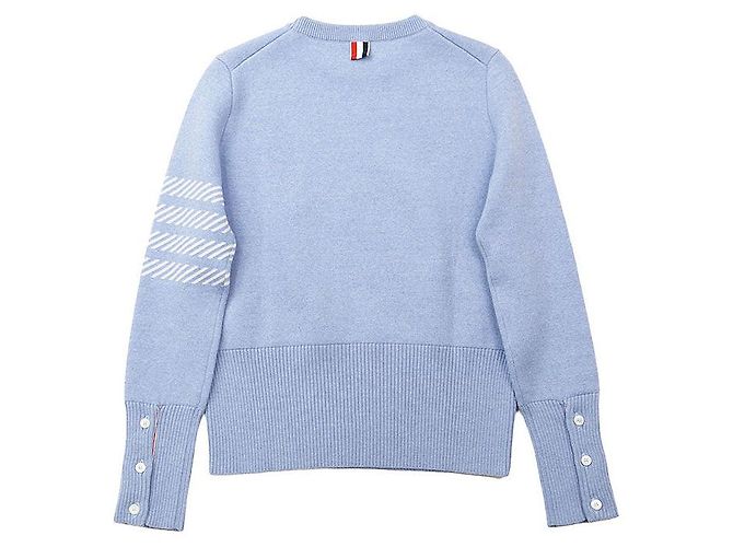 Thom Browne 4BAR Wollpullover mit Delfin-Intarsia Weiß - Ansicht 7