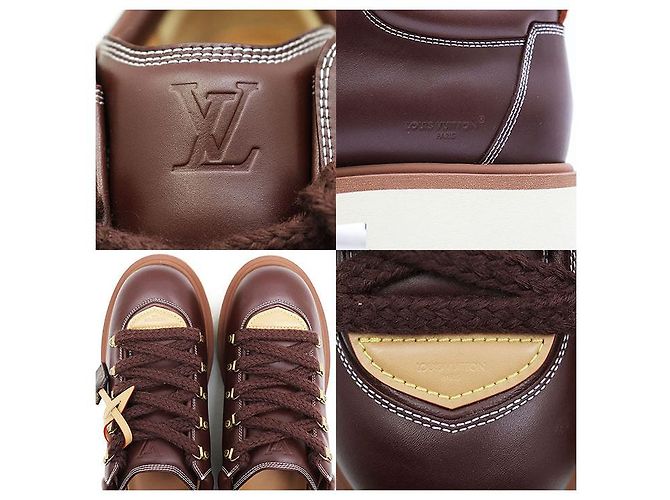 Louis Vuitton LV Remix Monogram Canvas Leather Derby Boots Braun - Ansicht 3