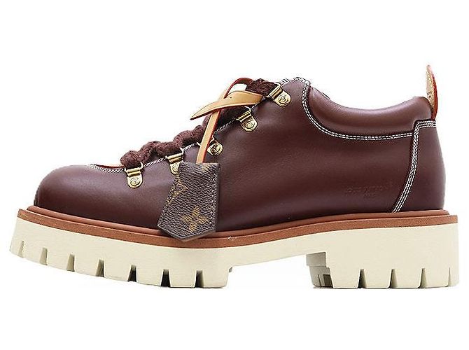Louis Vuitton LV Remix Monogram Canvas Leather Derby Boots Braun - Ansicht 4