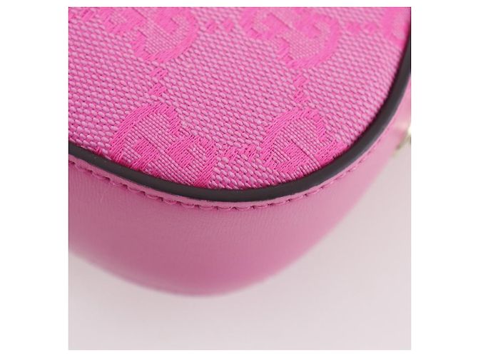 Borsa a tracolla mini Gucci Moon Side in tela GG Rosa - vista 7