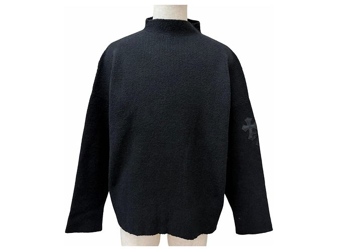 Chrome Hearts TAKE THE CANNOLI Harako Cross Patch Strickware aus Baumwolle und Nylon Schwarz - Ansicht 2