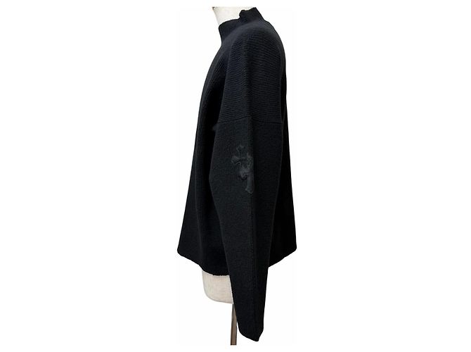 Chrome Hearts TAKE THE CANNOLI Harako Cross Patch Strickware aus Baumwolle und Nylon Schwarz - Ansicht 6