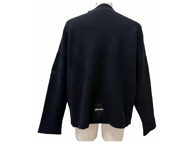 Chrome Hearts TAKE THE CANNOLI Harako Cross Patch Strickware aus Baumwolle und Nylon Schwarz - Ansicht 7
