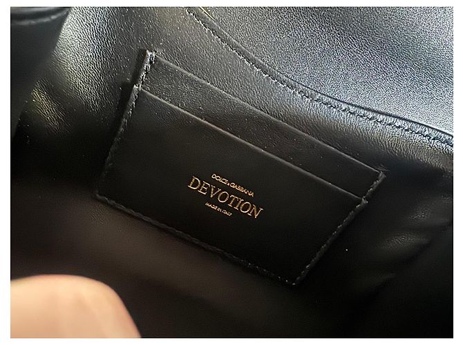 Borsa a tracolla Dolce & Gabbana Devotion in oro D'oro - vista 4