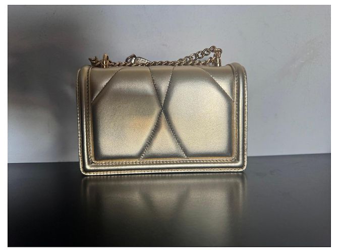 Borsa a tracolla Dolce & Gabbana Devotion in oro D'oro - vista 7