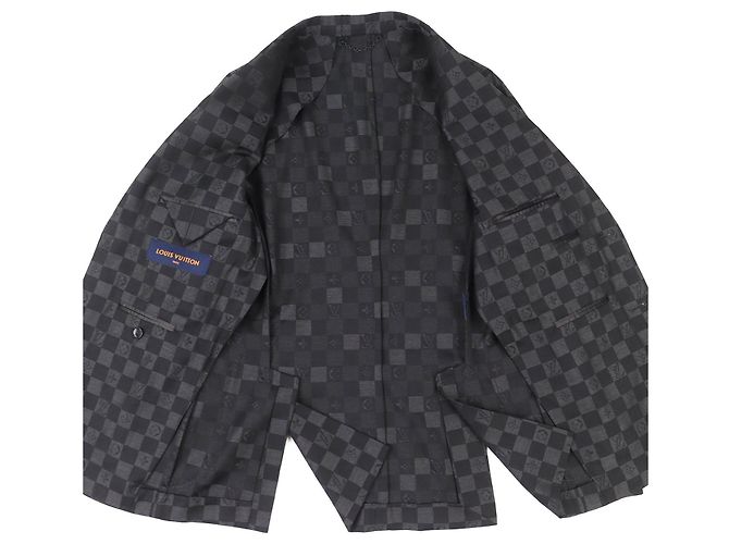 Chaqueta Louis Vuitton Damier Napolitana Castaño Negro - vista 3