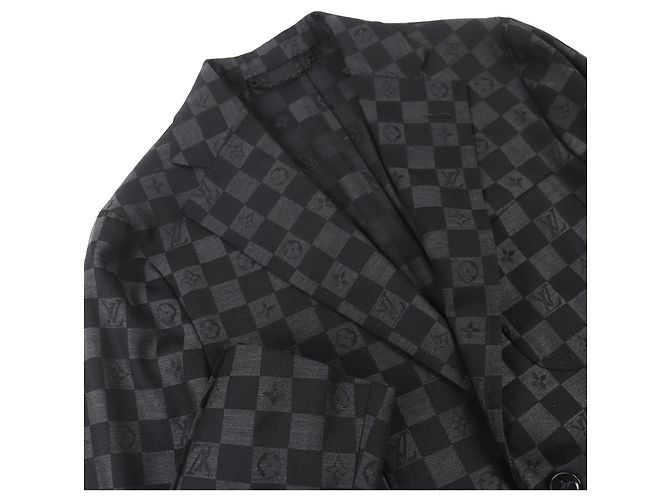 Chaqueta Louis Vuitton Damier Napolitana Castaño Negro - vista 4