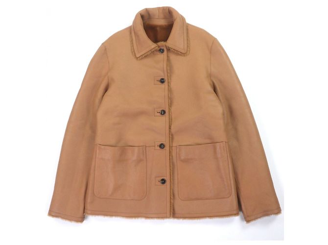 Autre Marque DESA 1972 Lammfelljacke Braun - Ansicht 2