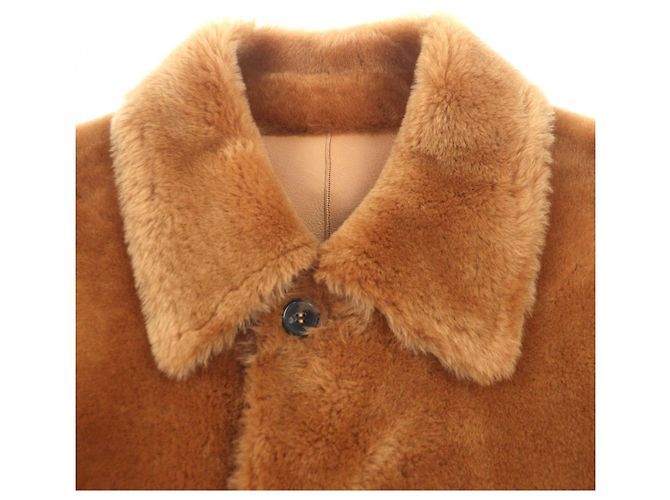 Autre Marque DESA 1972 Lammfelljacke Braun - Ansicht 5