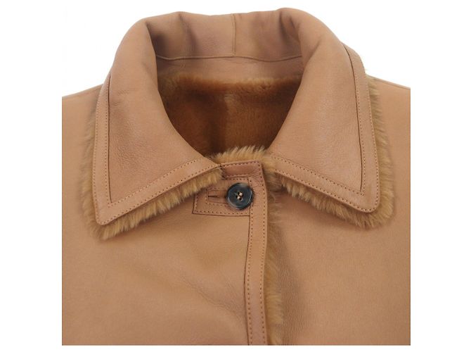 Autre Marque DESA 1972 Lammfelljacke Braun - Ansicht 6