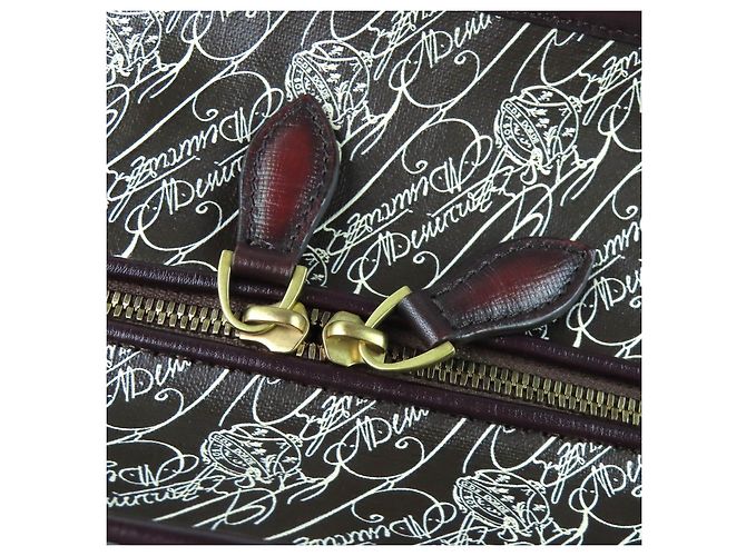 Borsa Tote Berluti Cava de Voyage Toile Malbeuf Bronzo - vista 10