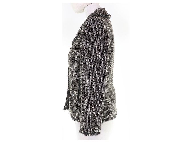 Chaqueta de tweed Chanel Castaño - vista 2