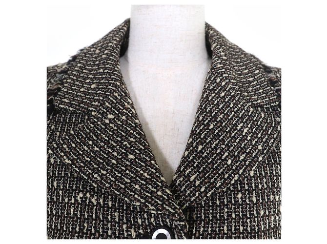 Chaqueta de tweed Chanel Castaño - vista 4