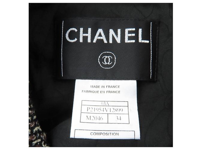 Chaqueta de tweed Chanel Castaño - vista 7