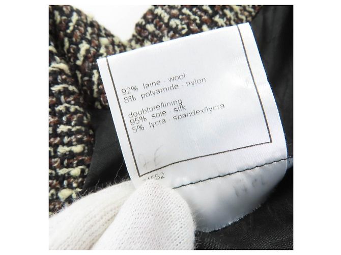 Chaqueta de tweed Chanel Castaño - vista 8