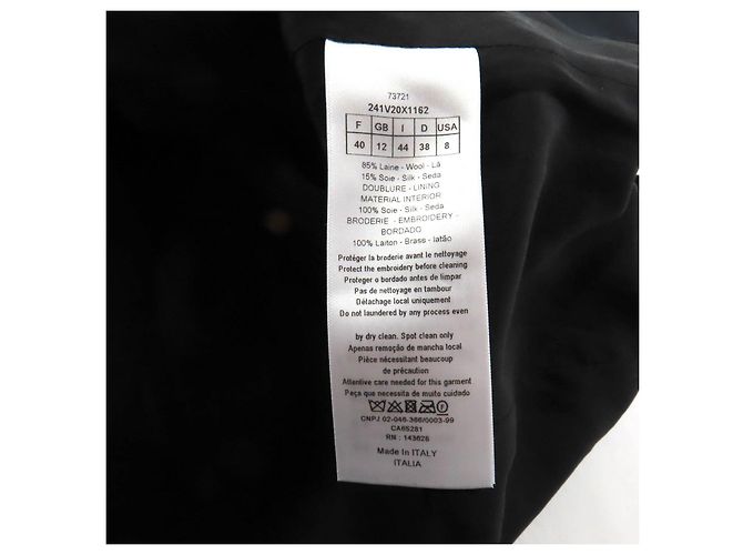 Chaqueta de lana Christian Dior Negro - vista 8