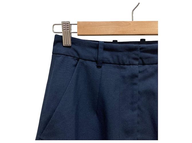Autre Marque Falda larga de encaje plisada rokh Azul Azul marino - vista 2