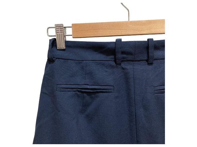Autre Marque Falda larga de encaje plisada rokh Azul Azul marino - vista 5