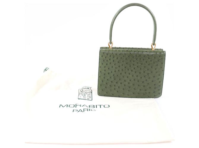 Autre Marque Borsa MORABITO Vendome in struzzo Verde - vista 2