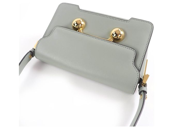 Borsa a tracolla in pelle Marni TRUNKAROO Verde - vista 6