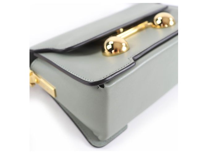 Borsa a tracolla in pelle Marni TRUNKAROO Verde - vista 7