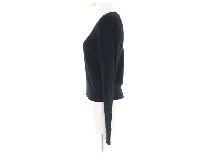 Jersey de cachemira Chanel COCO Mark Negro - vista 2