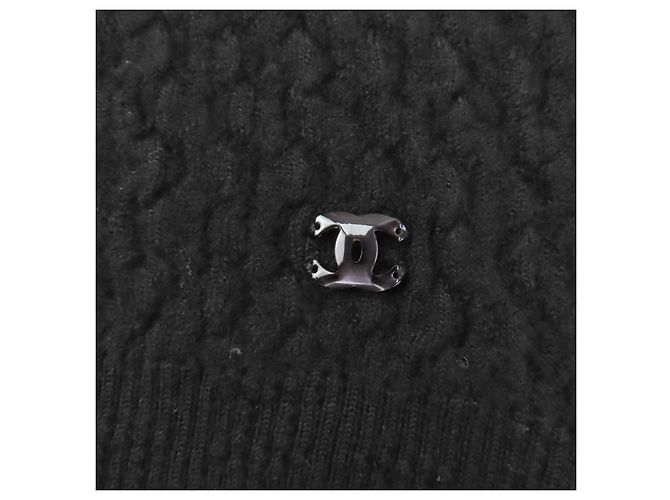 Jersey de cachemira Chanel COCO Mark Negro - vista 5