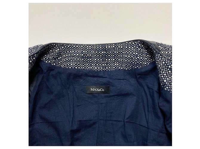 Autre Marque Chaqueta Riders sin cuello de tweed Max&co Azul Azul marino - vista 10
