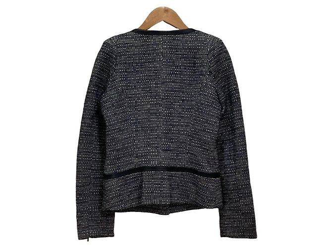 Autre Marque Chaqueta Riders sin cuello de tweed Max&co Azul Azul marino - vista 2
