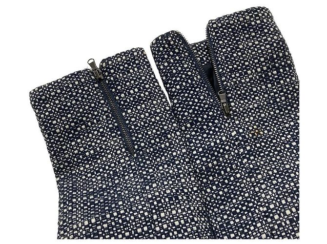 Autre Marque Chaqueta Riders sin cuello de tweed Max&co Azul Azul marino - vista 3