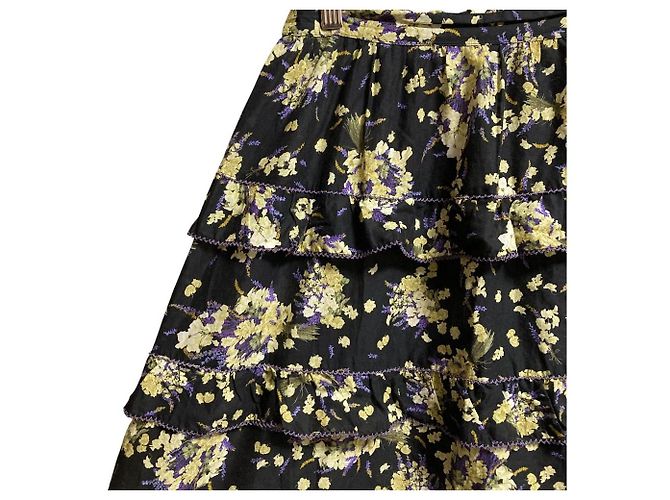 Autre Marque Falda a capas con estampado floral PINK HOUSE Negro Púrpura - vista 2