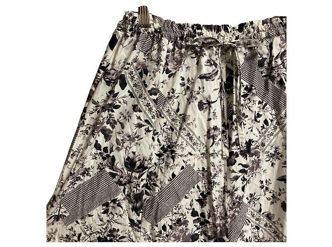 Autre Marque Falda larga de encaje con estampado floral PINK HOUSE Blanco - vista 2