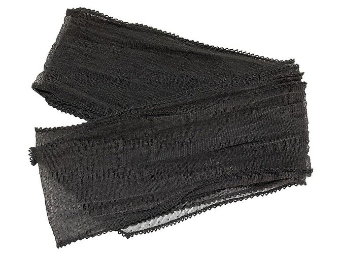 Autre Marque Túnica INGEBORG em tule de bolinhas com laço Marrom Cinza antracite - vista 6