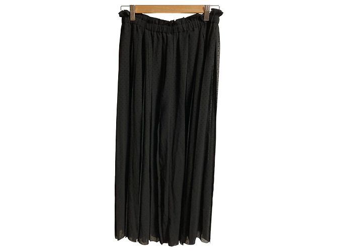 Autre Marque Ingeborg Dot Flocky Langer Rock Schwarz - Ansicht 3