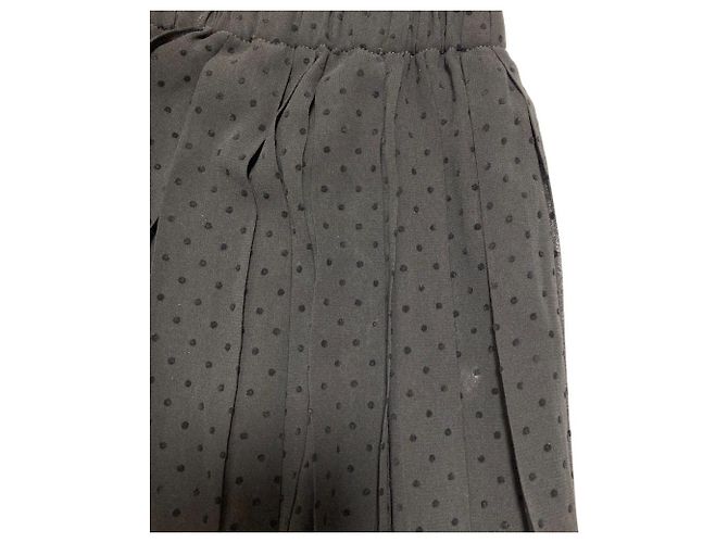 Autre Marque Ingeborg Dot Flocky Langer Rock Schwarz - Ansicht 7