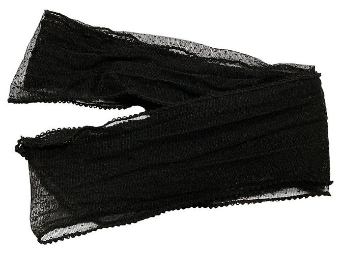 Autre Marque Túnica Ingeborg em tule de bolinhas com laço Preto - vista 11