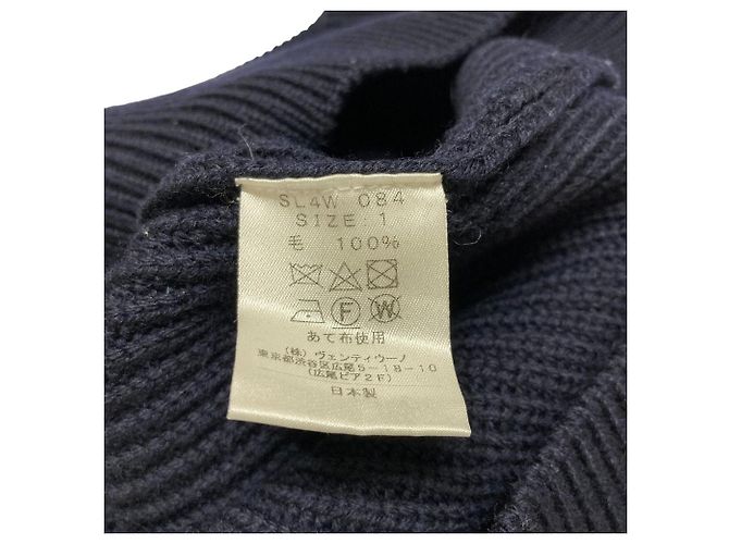 Autre Marque SLOANE 5G Merino-Wollpullover Blau Marineblau - Ansicht 5