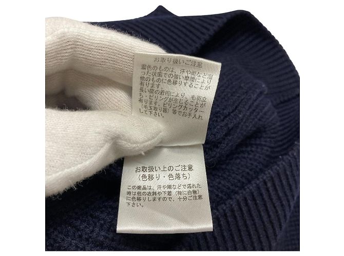 Autre Marque SLOANE 5G Merino-Wollpullover Blau Marineblau - Ansicht 6
