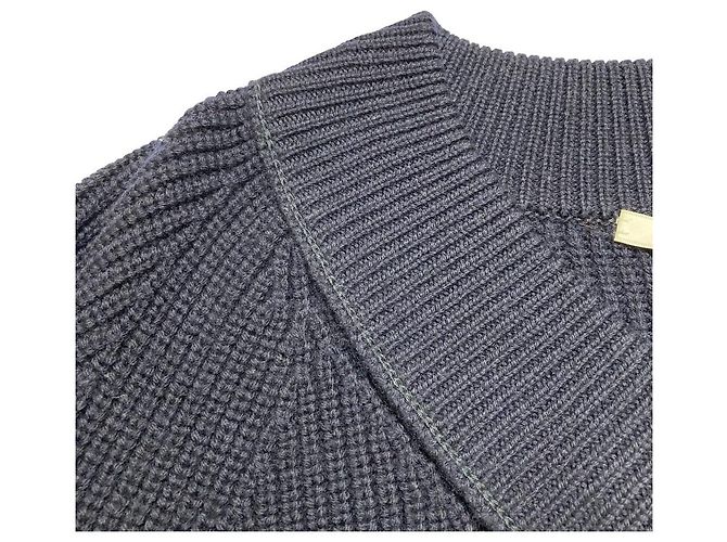 Autre Marque SLOANE 5G Merino-Wollpullover Blau Marineblau - Ansicht 8