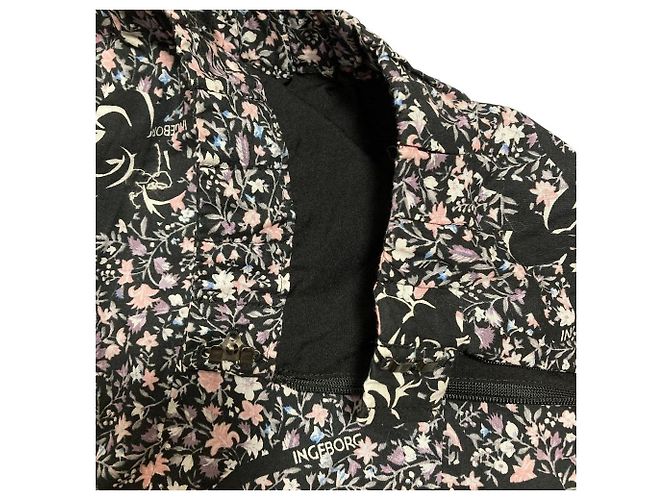 Autre Marque Falda larga floral Ingeborg Negro Rosa - vista 5