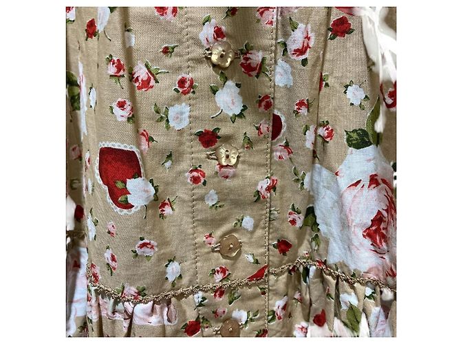 Autre Marque PINK HOUSE Falda Ornament con estampado de rosas Multicolor Beige - vista 3