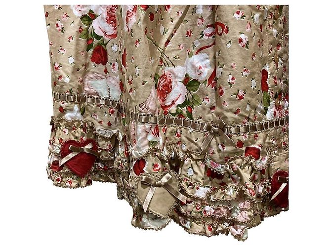 Autre Marque PINK HOUSE Falda Ornament con estampado de rosas Multicolor Beige - vista 4