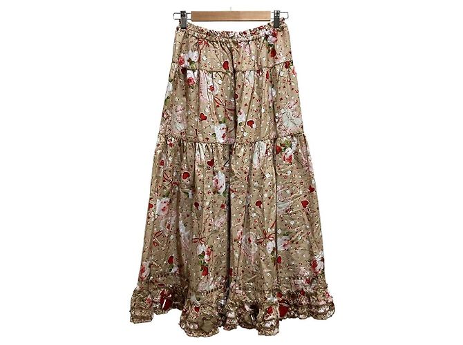 Autre Marque PINK HOUSE Falda Ornament con estampado de rosas Multicolor Beige - vista 5