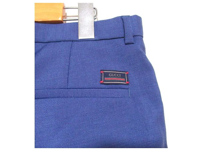 Conjunto de Traje Gucci Classic de Lana Mohair Azul - vista 10