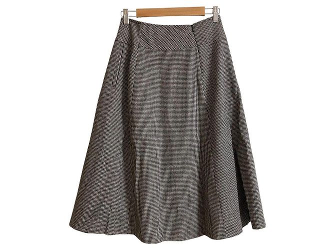 Falda acampanada de pata de gallo Max Mara Negro - vista 2
